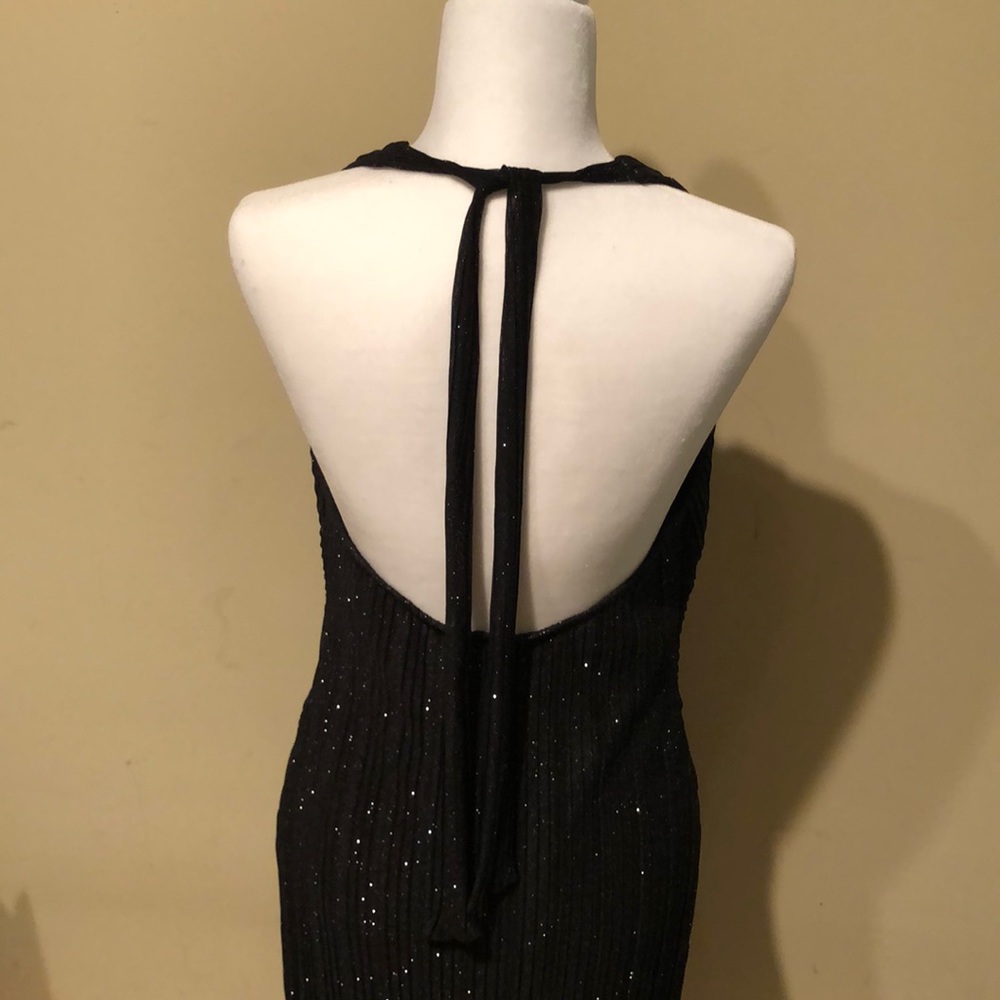 Black Shimmering Cocktail Dress - Picture 5 of 8